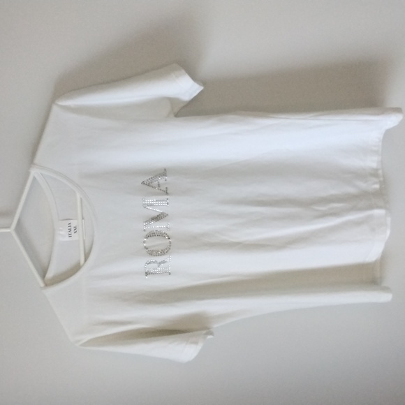 White sequin ROMA tshirt - Picture 2 of 5